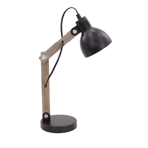 Lampara de escritorio E14 negra vintage Fiona